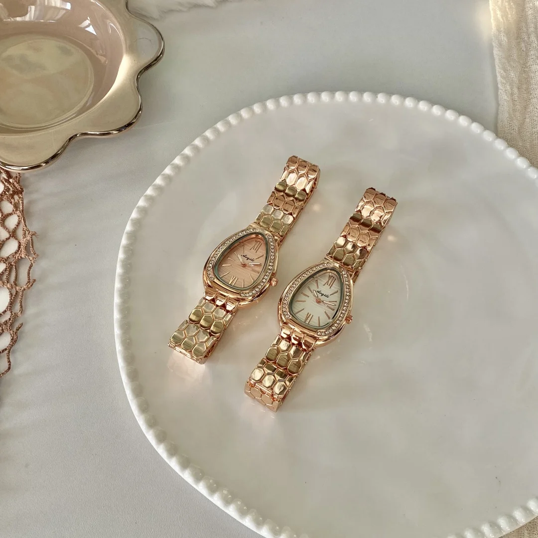 Модные женские часы со змеей, роскошные кварцевые наручные часы с бриллиантовым циферблатом из нержавеющей стали, женское платье, ювелирные изделия Relogio Feminino