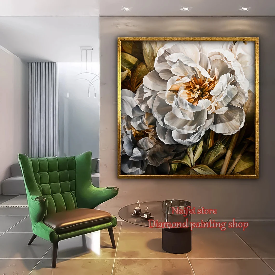 Flowers DIY 5D Diamond Painting Kits Full Drill Peony Lily Cotton Diamond Mosaic Painting Rhinestone Embroidery Home Decor Gift