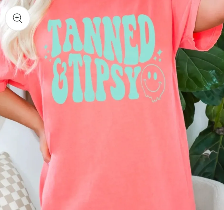 

Tanned and Tipsy T shirt
