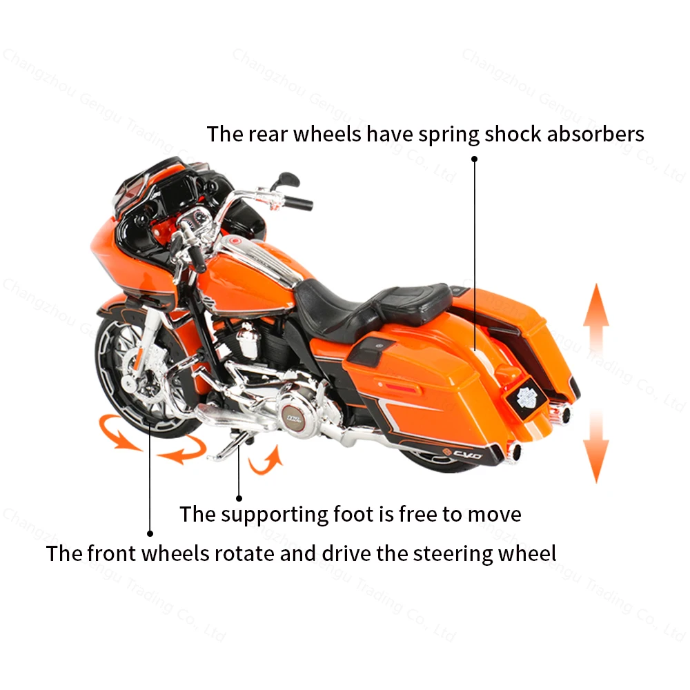 Maisto 1:18 Harley-Davidson 2022 CVO Road Glide Die Cast Vehicles Collectible Hobbies Motorcycle Model Toys