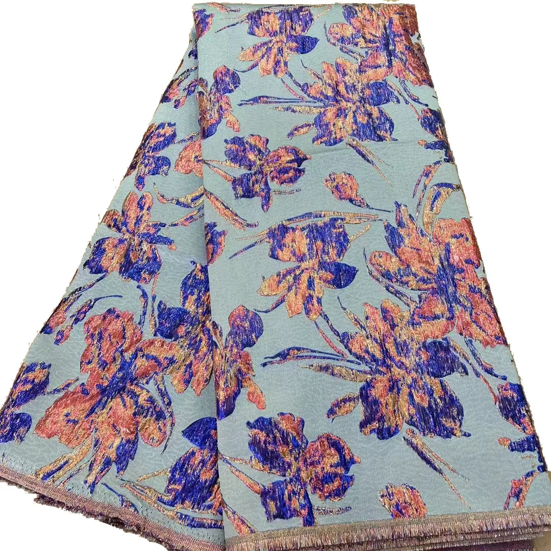 

Sparkling and eye-catching! High-quality jacquard fabric lace, multi-color available Foreign trade lace clothing accessories