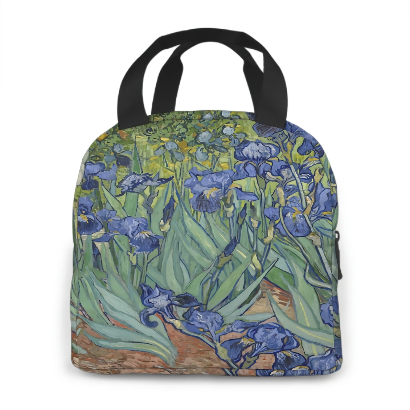 Van Gogh Irises Flowers Lunch Bag Adult Tote Bag Reusable Lunch Box Container For Women Men School Office Work