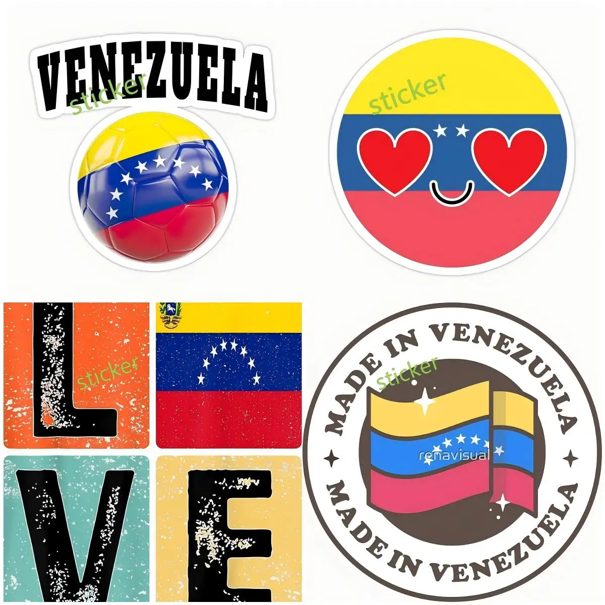 

Venezuela Flag Map Design Sticker Car and Motorcycle Decals Windows Laptop Waterproof Decoratio Trunk Personality