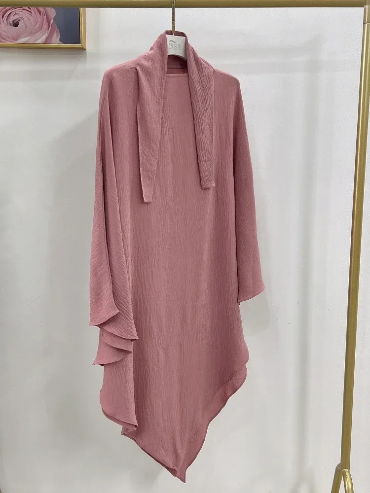 طبقة واحدة طويلة خيمار المرأة مسلم الحجاب رمضان ملابس الصلاة عيد الحجاب الإسلامية التعادل الخلفي الصلاة الجلابة النقاب جلباب 2026 #6