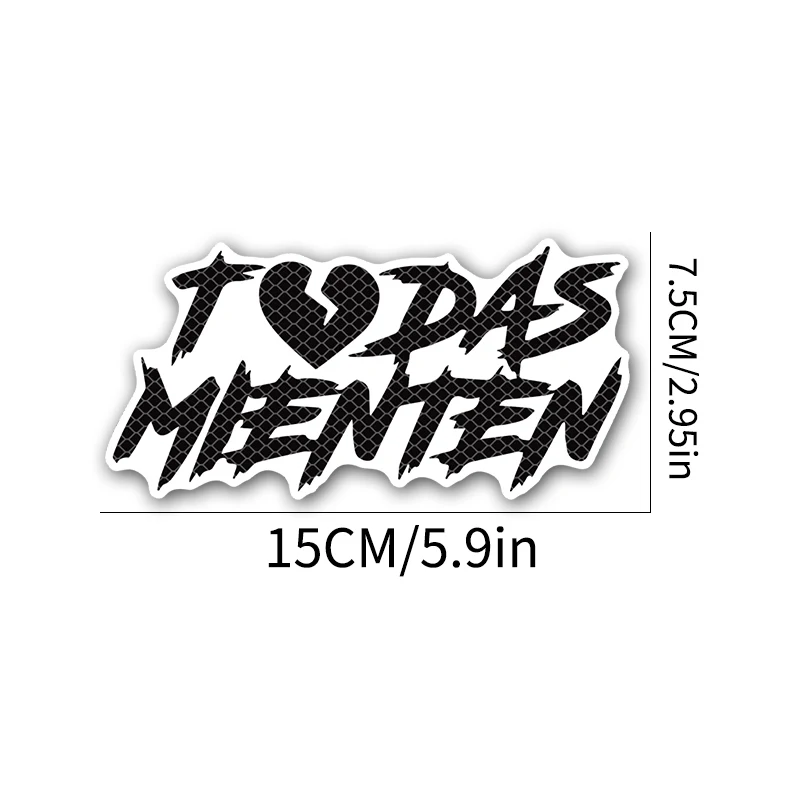 1PC Todas Mienten Creative Motorcycle Reflective Sticker Motorcycle Tank Scooter Night Warning Waterproof Motorcycle Decoration — zdjęcie 4