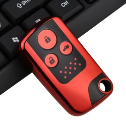 For Honda CRV Fit Shuttle Fried Freed Spike StepWGN RG1 Spada CRZ 2/3 Buttons TPU Car Key Fob Case Cover Shell Holder
