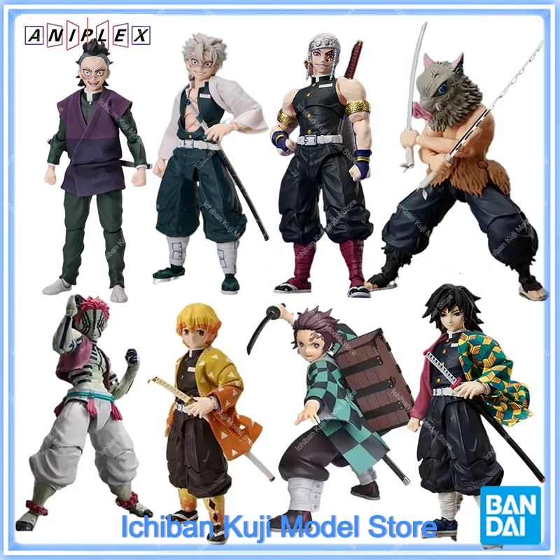 Original Aniplex BUZZmod Uzui Demon Slayer Tengen Kamado Tanjirou Tomioka Giyuu Hashibira Inosuke Akaza Sanemi Genya Figure Toys