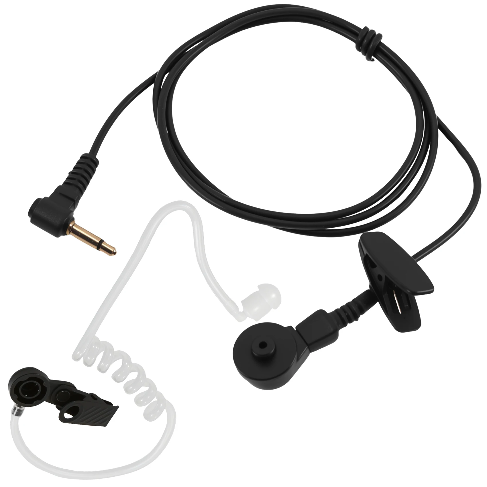 DT60 Straight Listen Only Transparent Flexible Acoustic Tube Earpiece 3.5mm Earphone headset Mono Jack for Walkie-talkie