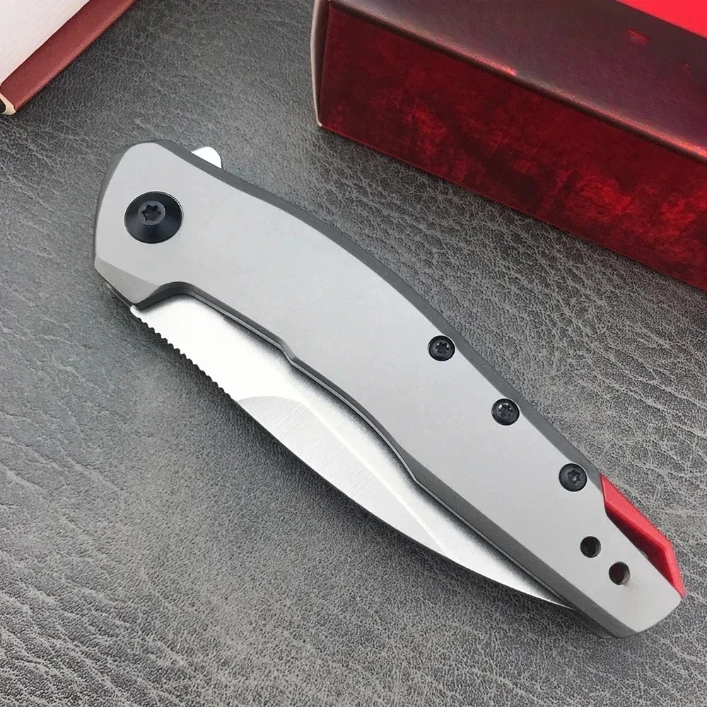 KS 1415 Outdoor Tactical Folding Knife, self-defense Hunting Cutting Camping multi-purpose EDC pocket Knife 420 steel handle