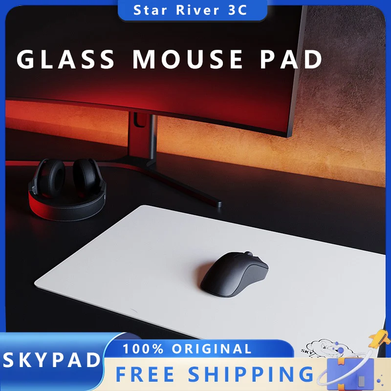 

Skypad3.0 Glass Gaming Mouse Pad YUME Smooth Frosted Surface Desk Mat Reproduction FPS Office Custom Gaming Accessories Valorant