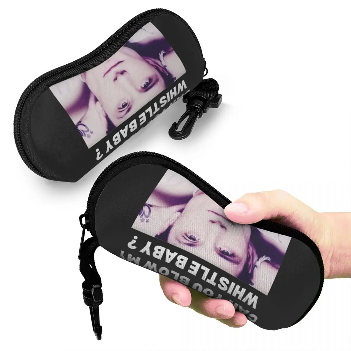 Josh Hutcherson Can You Blow My Whistle Baby Glasses Case Travel Zipper Eyeglasses Protector Print Eyewear Container