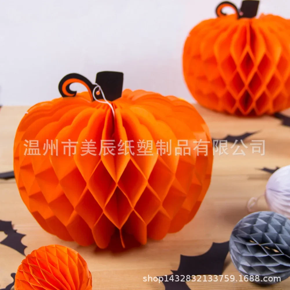 Ananas Honeycomb Bulb Window zaopatrzenie firm hawajskie dekoracje świąteczne Halloween święto dziękczynienia dynia wiszący Ornament