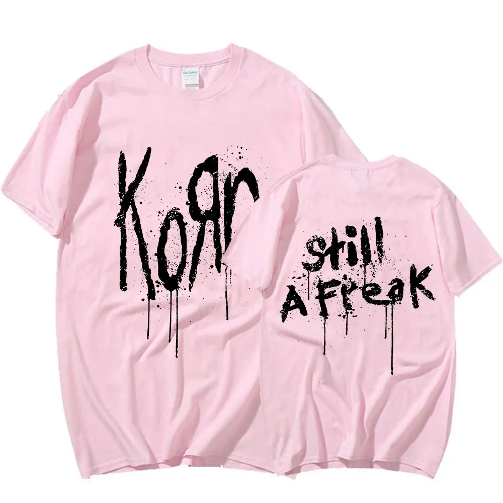 Korn Music Concert Rock Band WORLD TOUR T Shirt Men\'s Vintage Metal Gothic Oversized T-shirt Streetwear Short Sleeve T Shirts