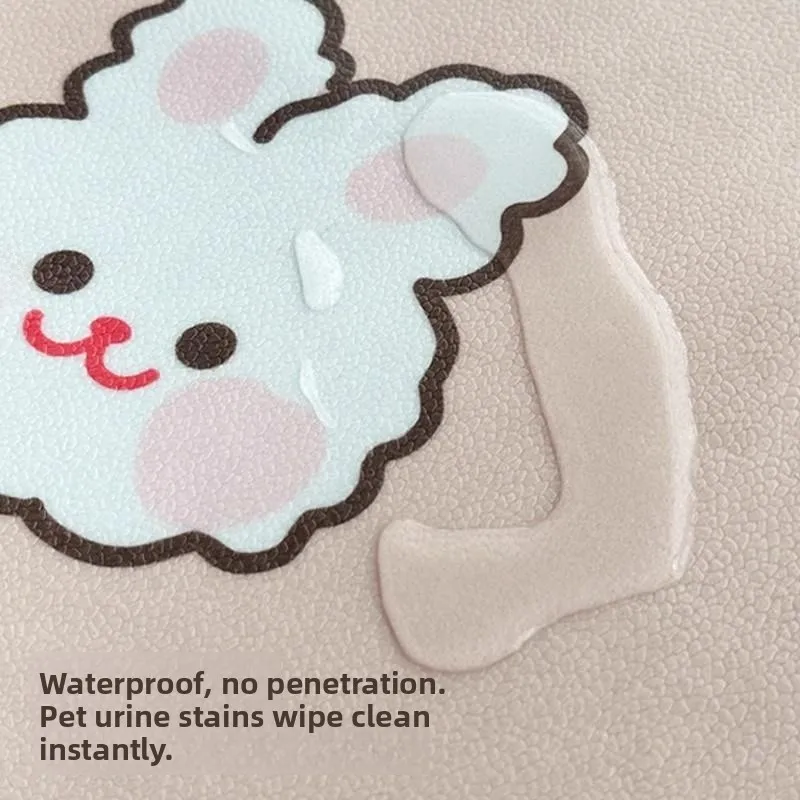 ペット用PVC防水尿防止マット 犬用フェンスマット 犬用ベッド 滑り止めプラスチックカーペット 簡単お手入れペット用品