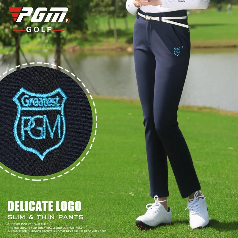 Send Belt !PGM Women Ultra-thin Summer Pant Spring Golf/Tennis Pants High Elastic Women Trouser Breathable Slim Fast Dry Pants