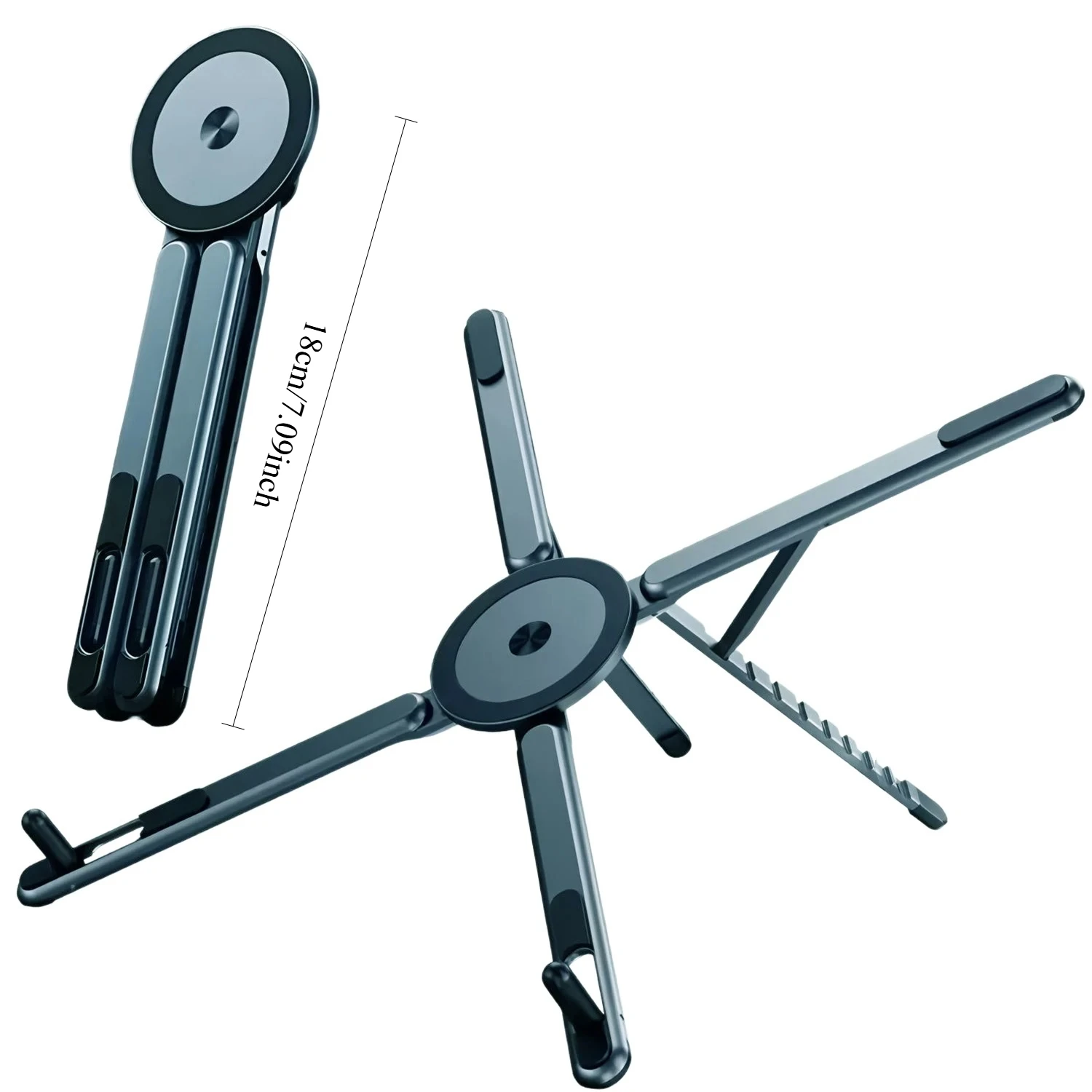 Foldable Magnetic Laptop Stand Portable Adjustable Stand Heat Dissipation Holder for Smart Phone Tablet Notebook