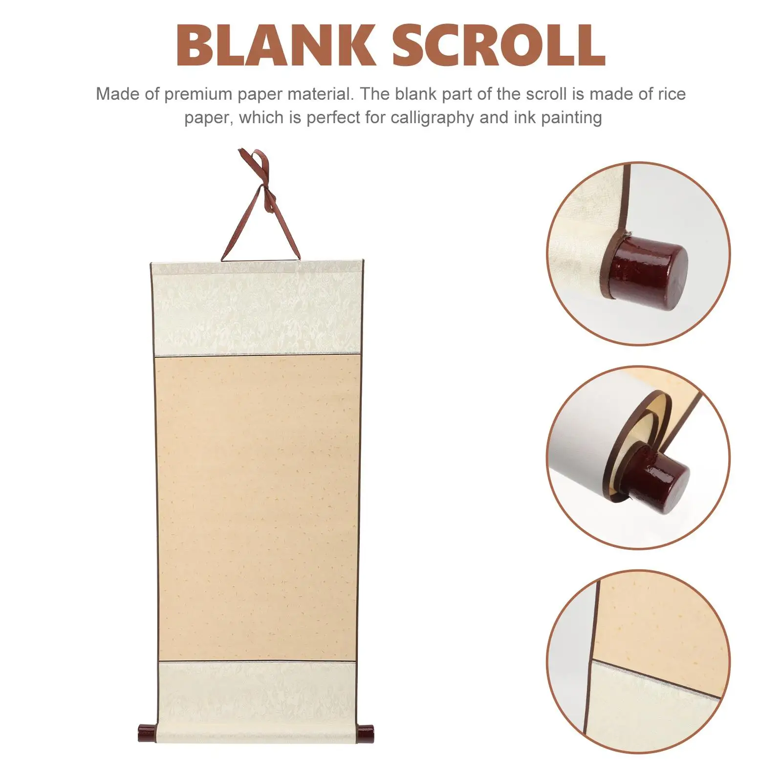 Blank Scroll Premium Rice Paper Calligraphy Art Multi function Xuan Canvas Drawing Scrolls Blank Painting Supply Home Decor