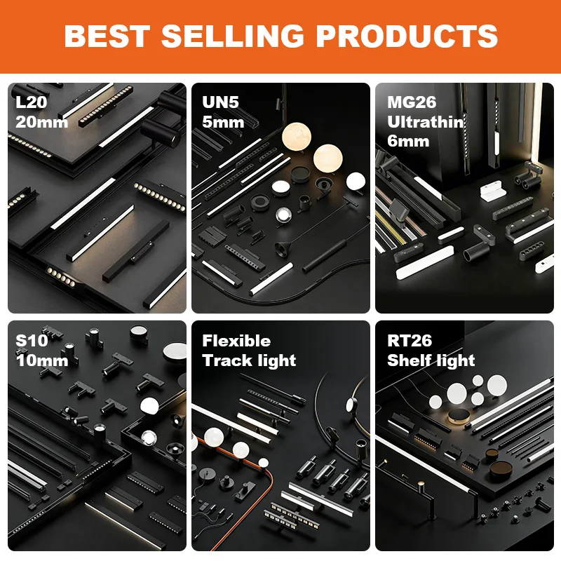 New Trend Modern LED Track Light 3CCT Graffiti Intelligent Professional Magnetic System 48V Surface Embedded Linear Lighting