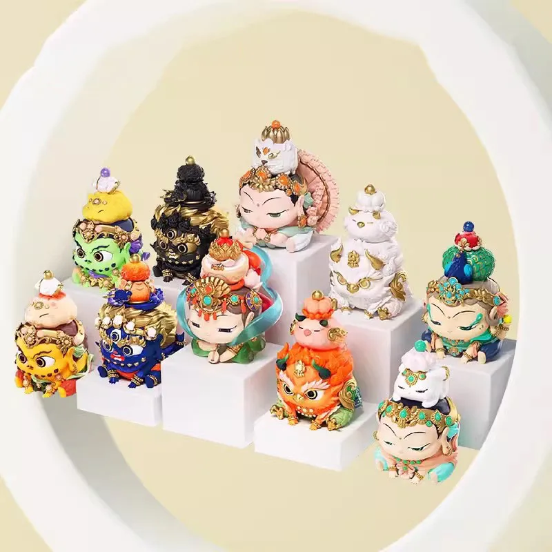 Five Blessings Root Of Wisdom Series Blind Box Mystery Box Kawaii Action Figures Mascot Ornaments Home Car Desktop Decoration