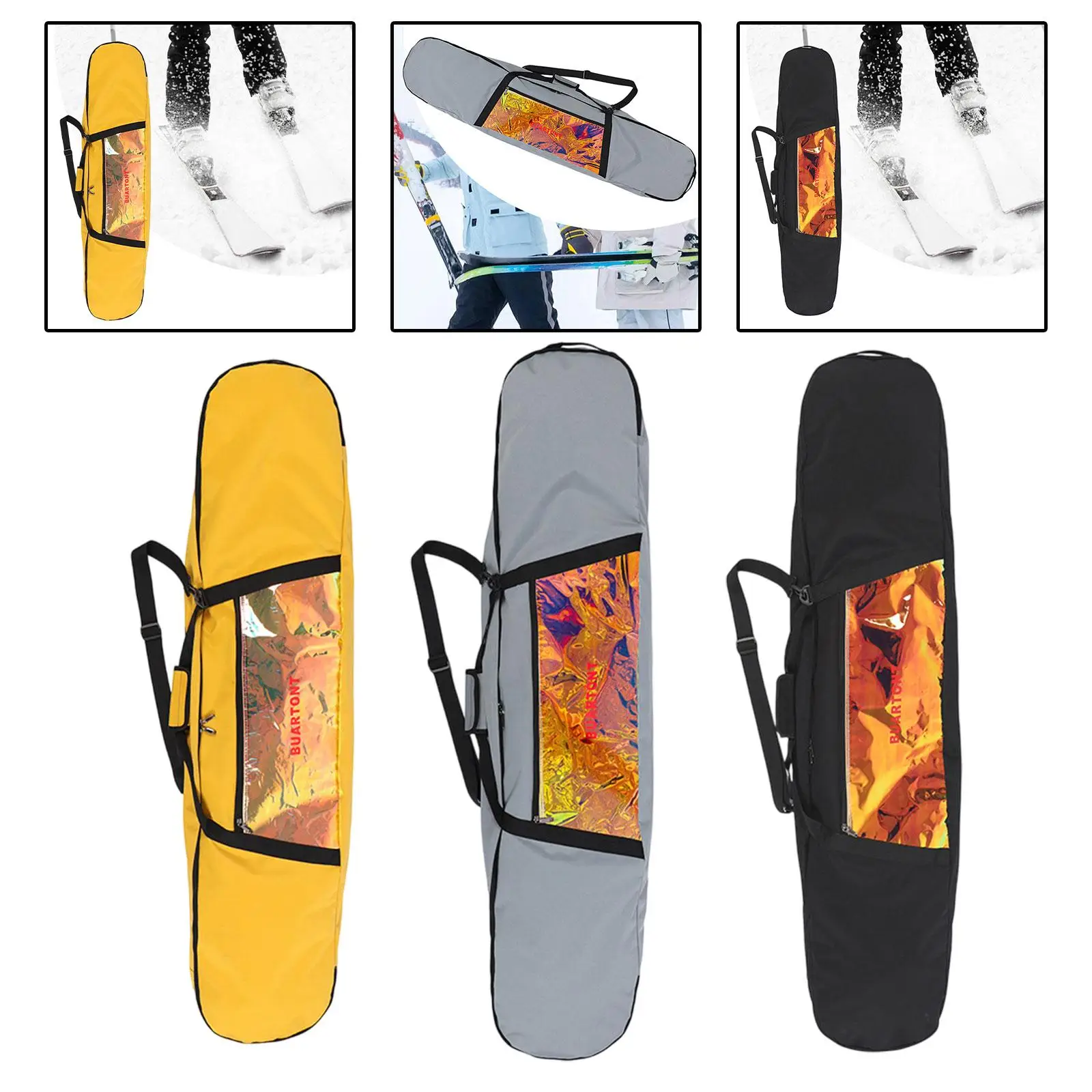 Snowboard Bag Sturdy Fabric Snowboard Storage Carry Case Padded Protection for Air Travel and Road Trips