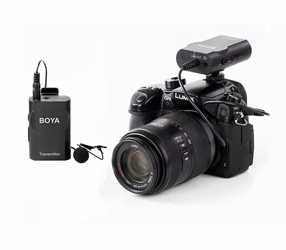 جديد BOYA BY-WM4 PRO K1/2 2.4GHz ميكروفون لاسلكي آيفون ، آي باد ومعظم أجهزة أندرويد ، كاميرا DSLR ، كاميرا الفيديو ، والكمبيوتر