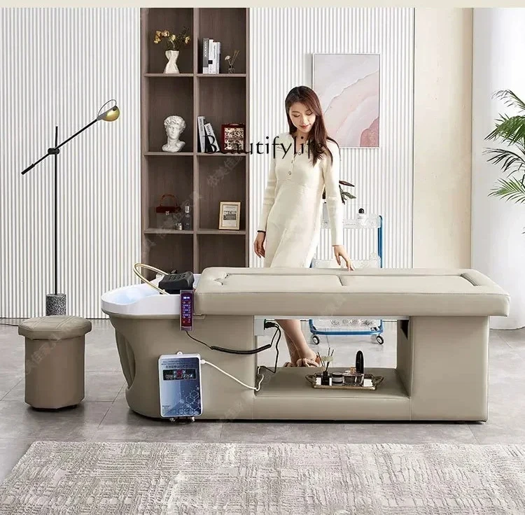 

01 Moxibustion Bed Shampoo Chair Head Treatment Water Circulation Smokeless Traditional Chinese Medicine Fumigation Integrated