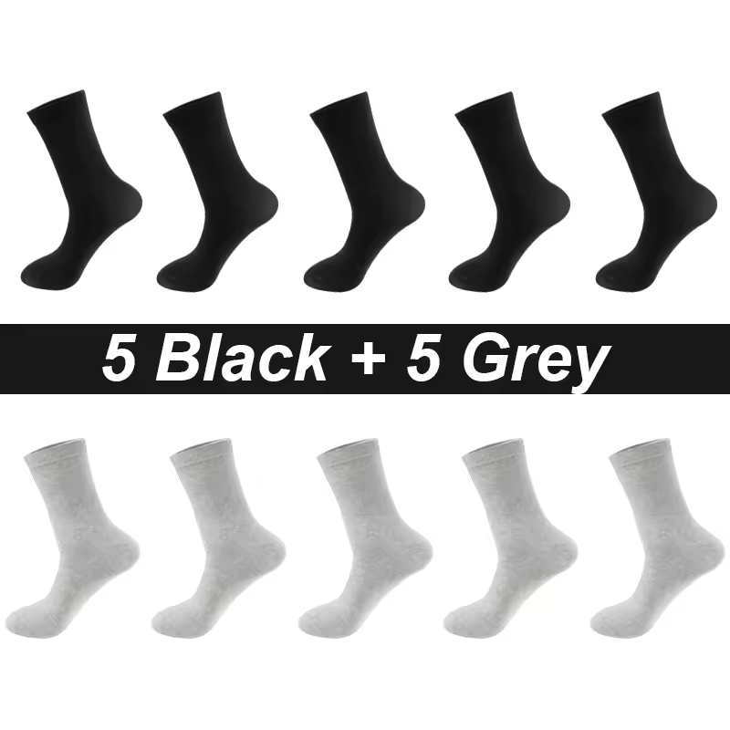 10Pairs/Lot Men Combed Cotton Socks Black Casual Business Breathable High Quality Man Sock New For Male Plus Size EU38-48 - Image 21