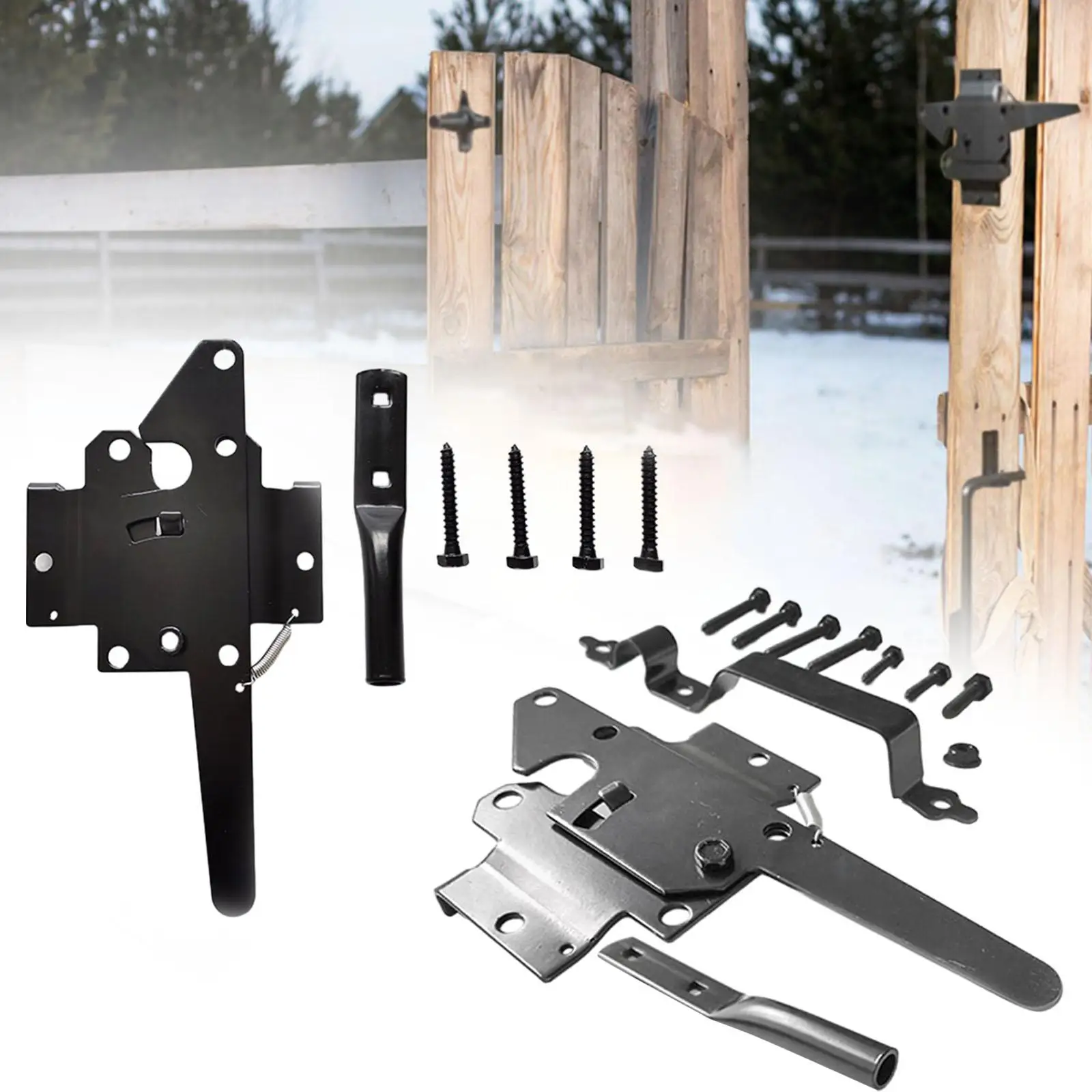 Garden Fence Gate Hinge Easy Installation Sturdy Iron Practical Multipurpose for