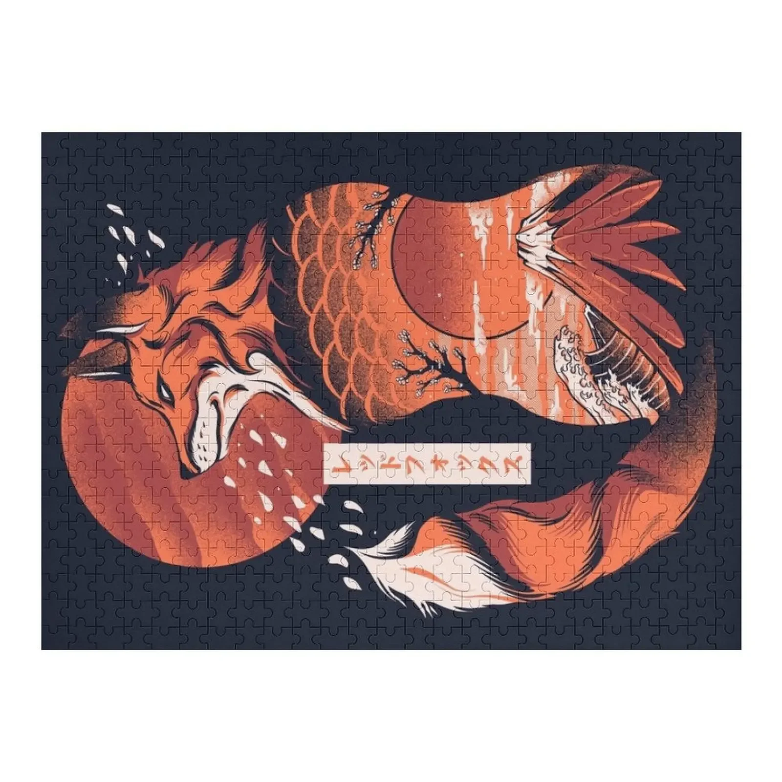 

Japanese fox Jigsaw Puzzle For Children Diorama Accessories Custom Name Wood Puzzle