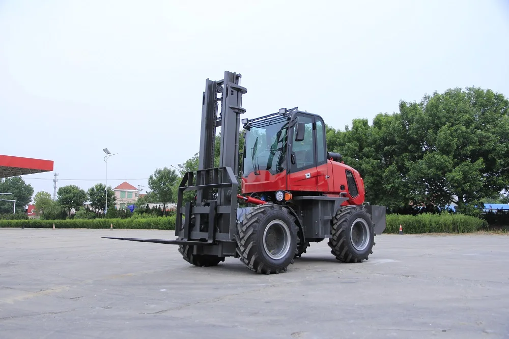 Customize Multifunction CE EPA 3-6Ton 4X4 Diesel 4WD Articulated Off-Road Forklifts All Rough Terrain Forklifts for Sale