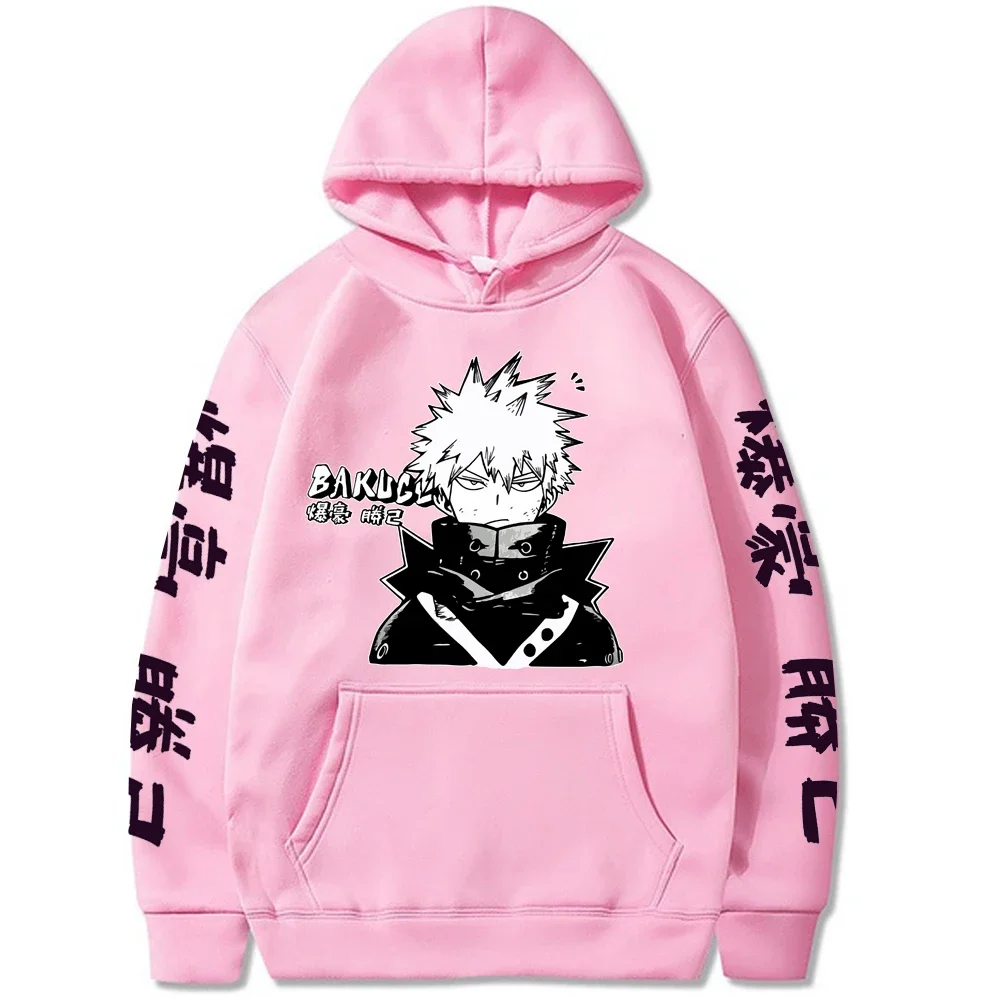 Bakugou Katsuki Graphic Printed Hooded Anime My Hero Academia Sweatshirt Men Women Hoodies Casual Streetwear Harajuku Pullover