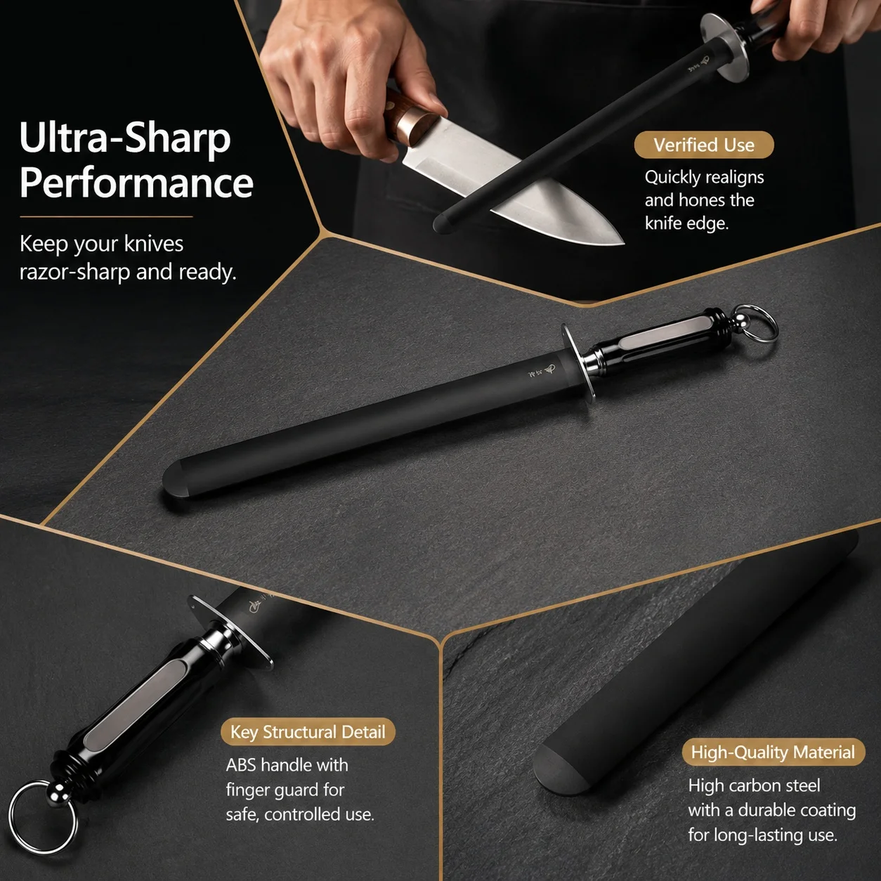 8000 Grit Ultra Fine Sharpening Rod, Professional Butcher Knife Sharpener Flat Stick For Meat Stall & Restaurant
