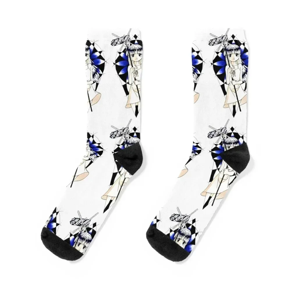 

Rika Furude Higurashi When they Cry Socks floral sheer Socks Women Men's