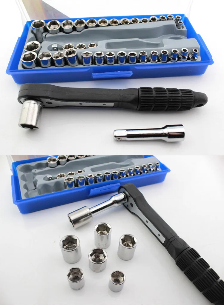 38-in-1 Drehmomentschlüssel-Steckschlüsselsatz 3/8 Zoll/Metrisch Ratschenschlüssel-Steckschlüssel-Werkzeugsatz Trox für Autoreparatur Handwerkzeug-Set – Detail 6