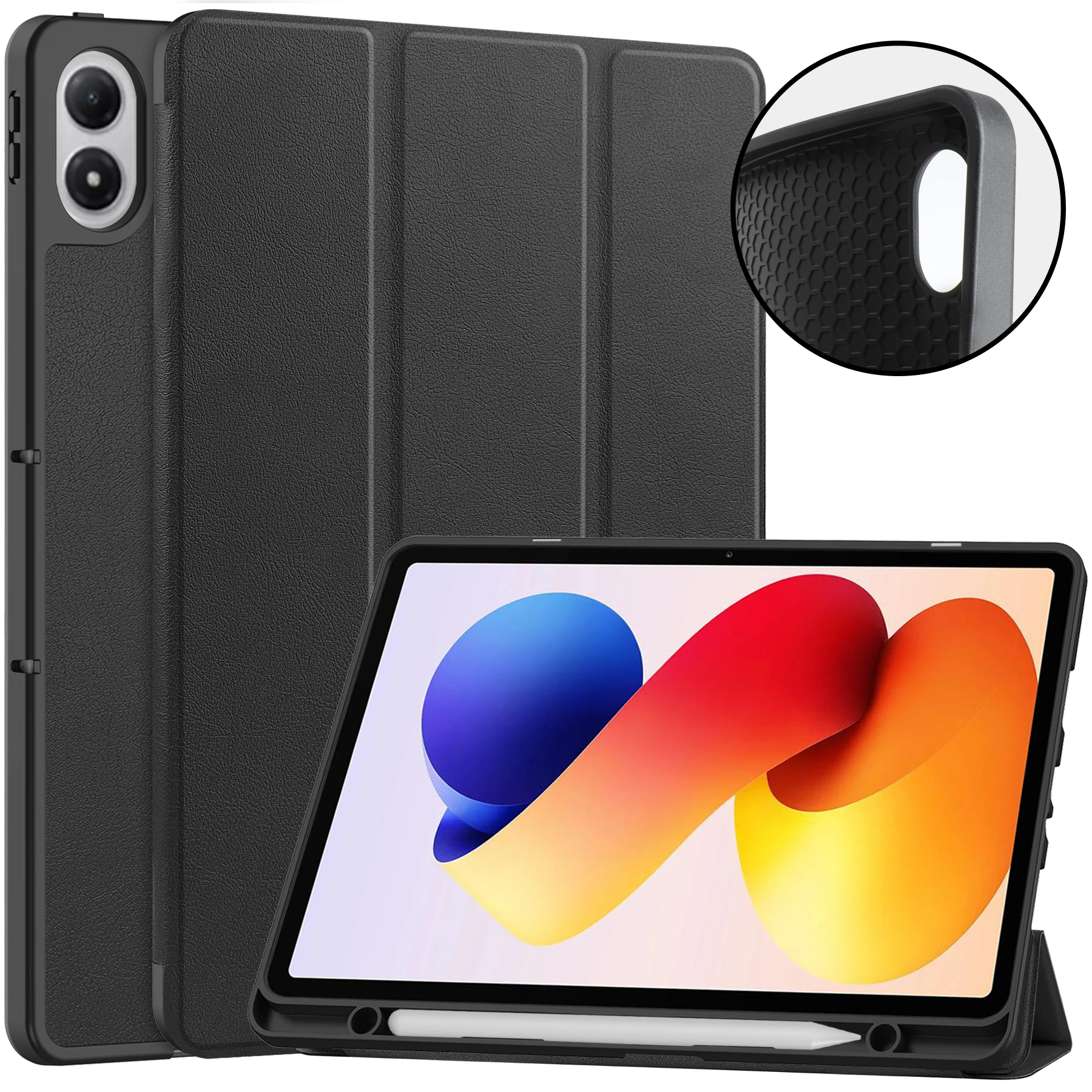 Case for Xiaomi Redmi Pad 2 Pro 12.1 inch 2025 TPU Leather Triple