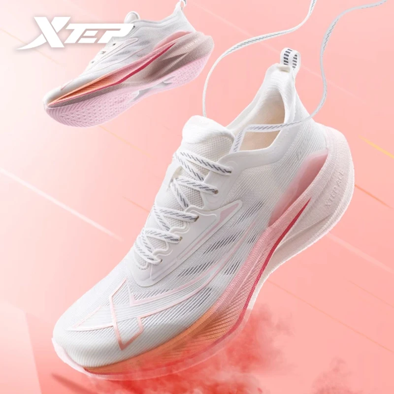 Xtep 2000KM 2.0 Running Shoes Women 2024 Summer Shock Absorption Professional TPU Sneakers 876218110044 (suggest half size down)