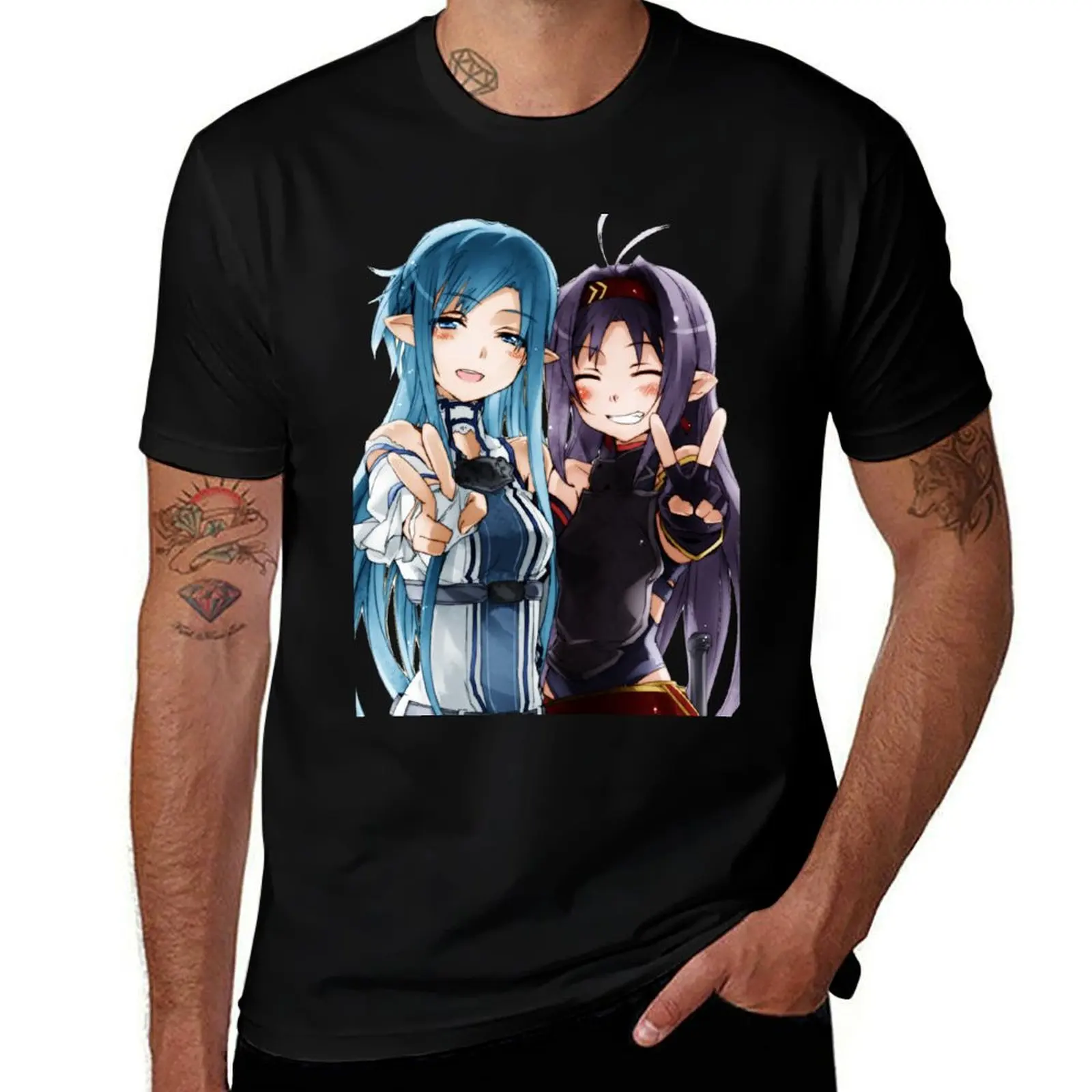 Asuna and Yuuki T-Shirt Mechanic Work Tee Shirt T-Shirt