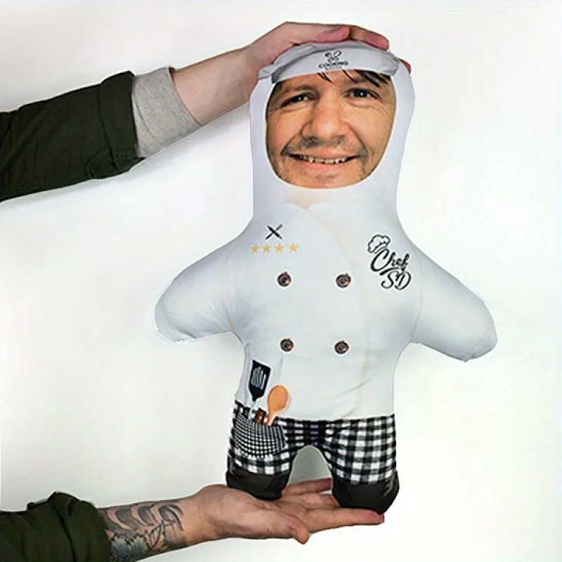 

Custom Chef Double-Sided Printed Face Cushion, Pillow, Seat Cushion Birthday, Chef Gift