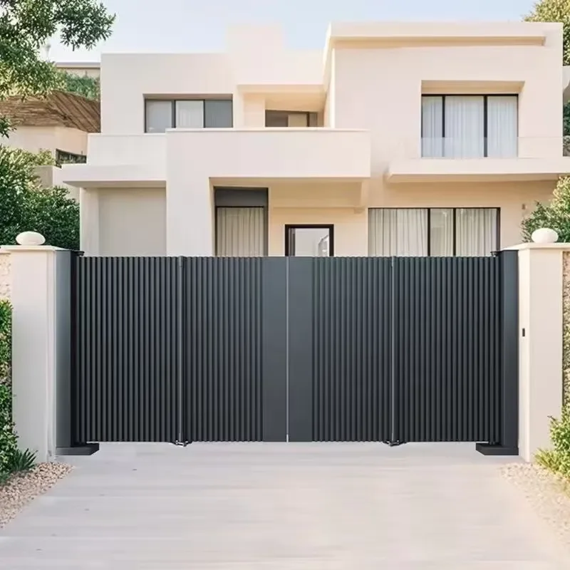 High Quality Automatic Driveway Swing Folding Gate Aluminum Alloy Eco Friendly Durable Waterproof Entry Gate