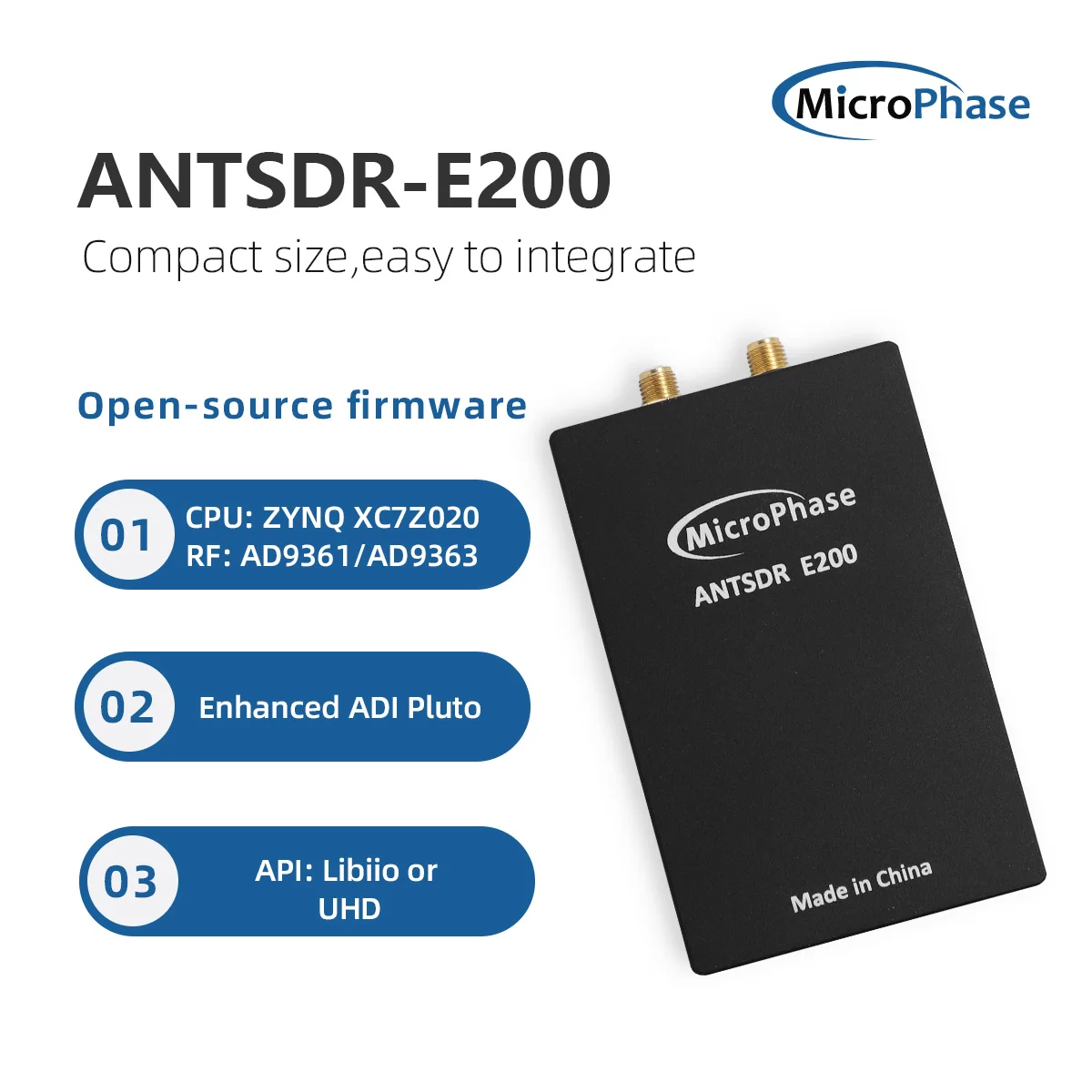 

MicroPhase Software Defined Radio Demo Board ADI Pluto SDR radio receiver AD9363 openwifi UHD ANTSDR E200