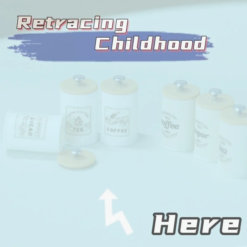 3 قطعة/المجموعة دمية تخزين جرة نموذج الحلي محاكاة صغيرة المطبخ التخزين المنظم صندوق الحلوى الغذاء واللعب علب السلع الجافة