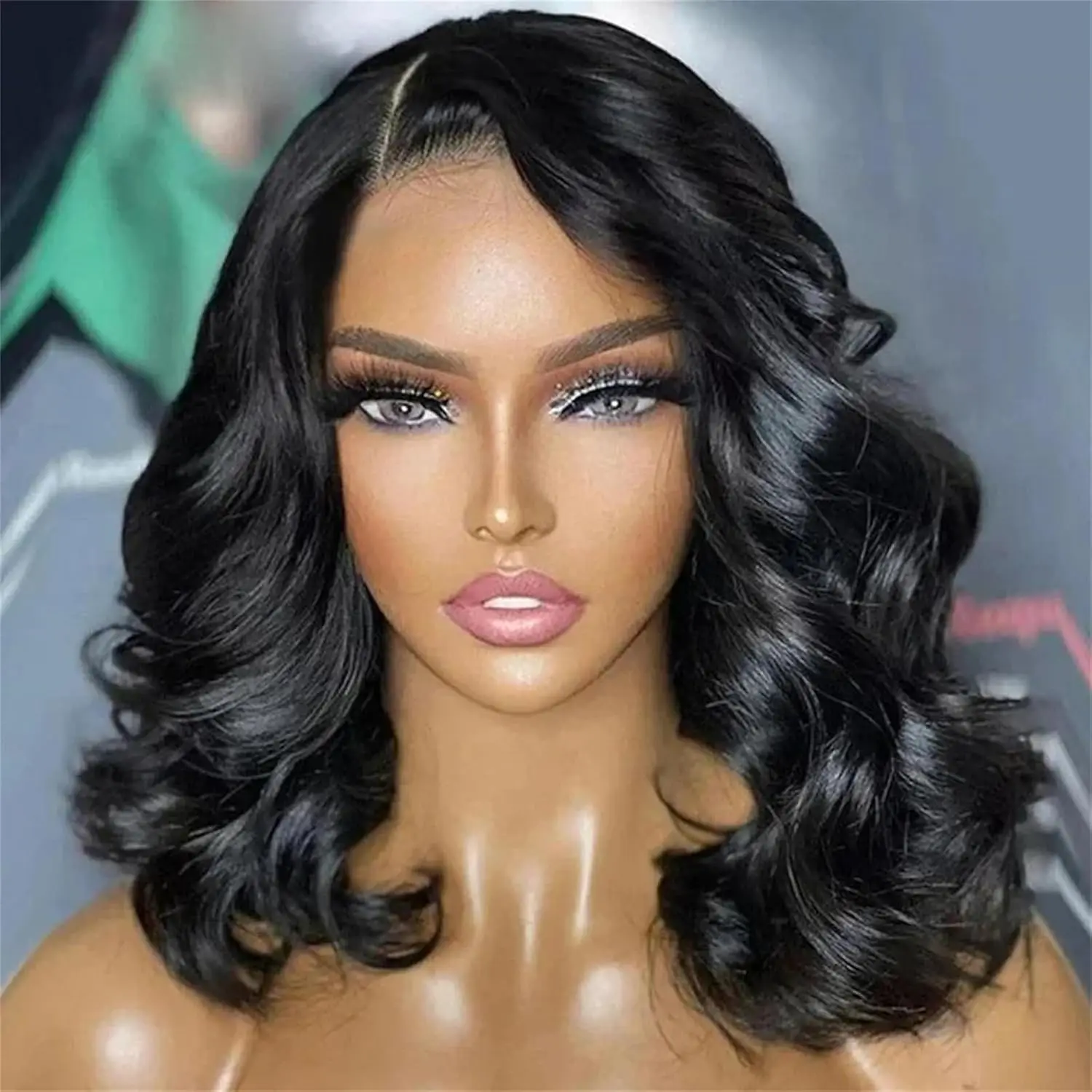 

Body Wave 13x4 Short Bob Wigs Lace Front Human Hair Wigs Preplucked Body Wave Brazilian Human Hair 4x4 Closure Wigs 200% Density