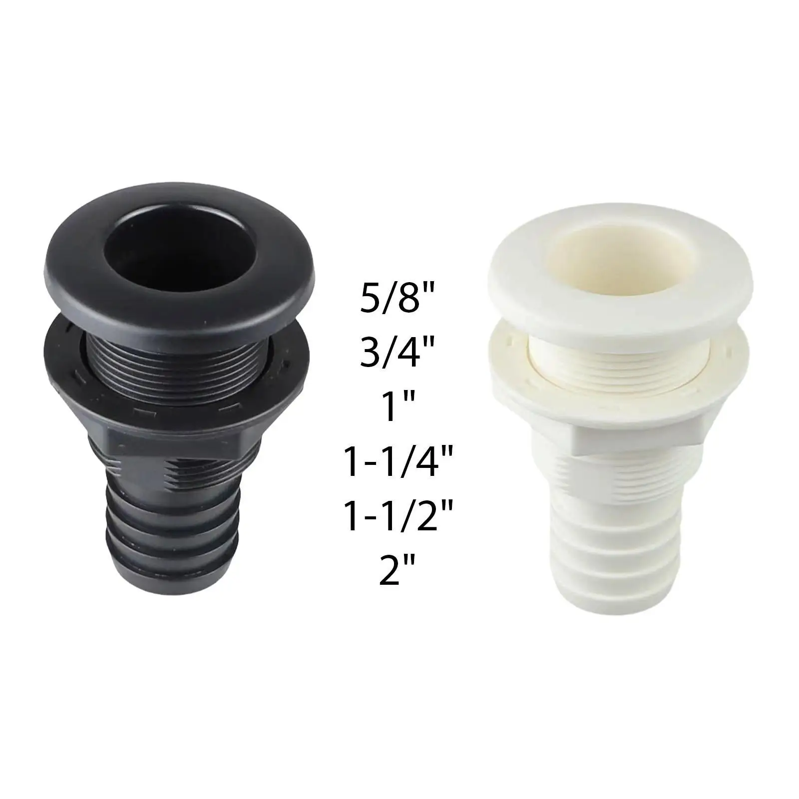 

Universal Deck Drain Hose Pipe ABS Sewage Outlet Repair Plug Component Thru Hull Fitting for Boat Yacht RV