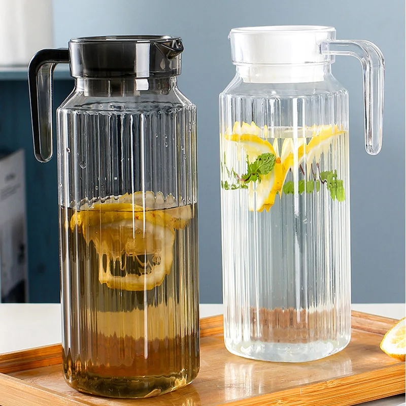 1100ml Transparent Heat Resistant Plastic Jug Juice Milk Kettle Bar Party Wine Beer Bottle Tea Pot Cold Water Kettle Pitcher Jug