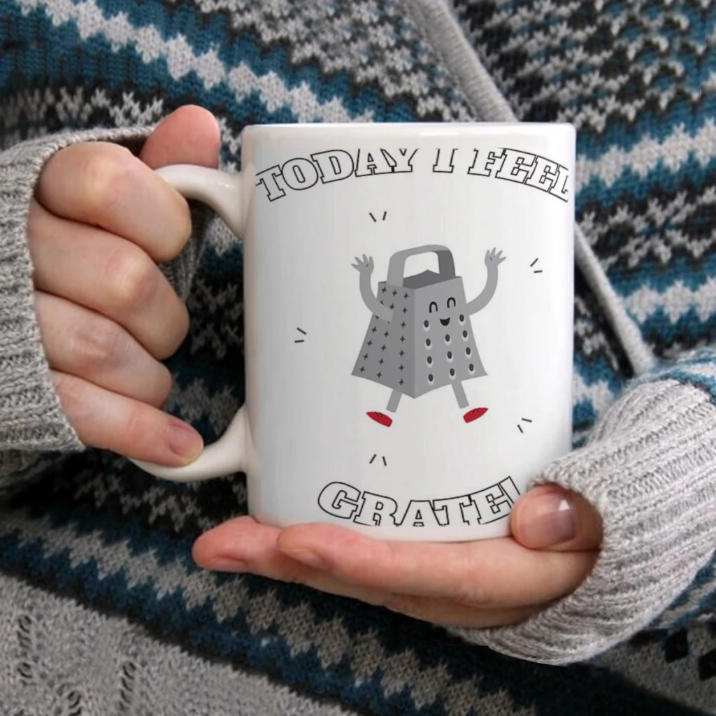 

Feel Grate!Coffee Mug Tea Cup 11oz Coffee Cup Funny Birthday Ceramic Mug Personalized Cup