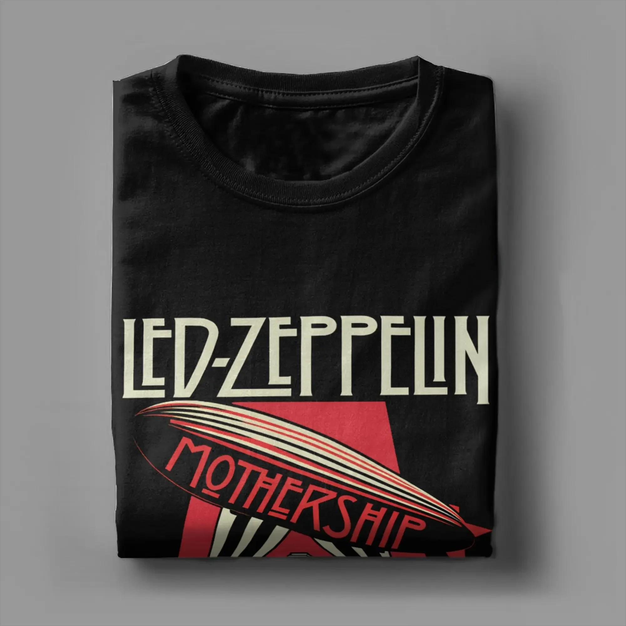 Men's The Mother Ship Led Zeppelin T-Shirts Pure Cotton Top Tees Summer Street Style Short Sleeve T-Shirt O Neck Fashion Tshirt