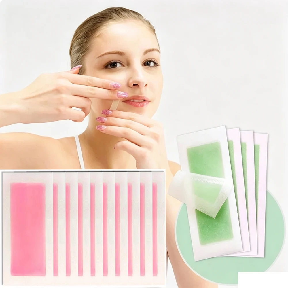 Depilatory Wax Strips Hair Removal Wax Paper Cold Wax Strips Paper For Face Neck Arm Leg Body Beauty Tools