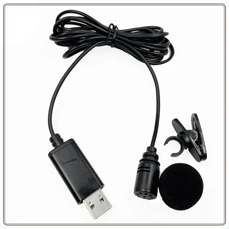 Reliable-USB Lavalier Lapel Microphone Omnidirectional Wired Clip-On Mic Hands Free Plug & Play For Computer PC Laptop 2M,USB La