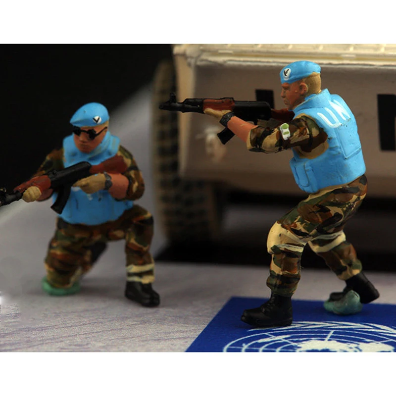 

1:72 Scale Resin Models UN Peacekeeping Forces Soldiers 7 Suitable For Tank Helicopter Scenes Collectible Decorative Gifts