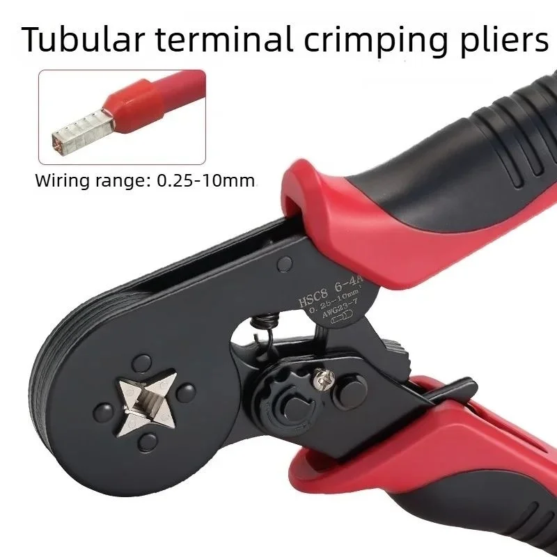 

HSC8 6-4A Upgraded Tube Terminal Crimping Pliers Export Grade for VE Pin Terminal Industrial Electrical Wire Harness